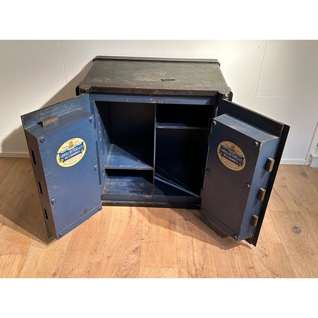 Antique English Iron Safe, 1890s For Sale - Image 9 of 18