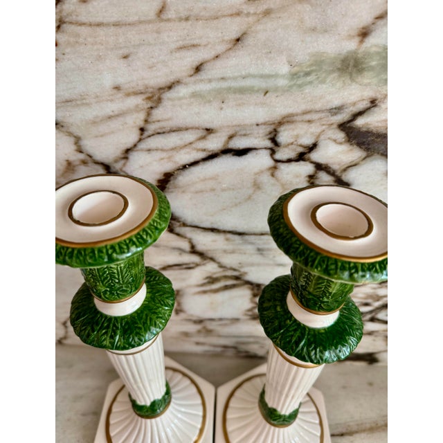 Ceramic Italian Candleholder, Pair For Sale - Image 7 of 7