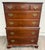 This is a vintage Thomasville Chair Company mahogany chest-on-chest dresser featuring classic Georgian and Chippendale...