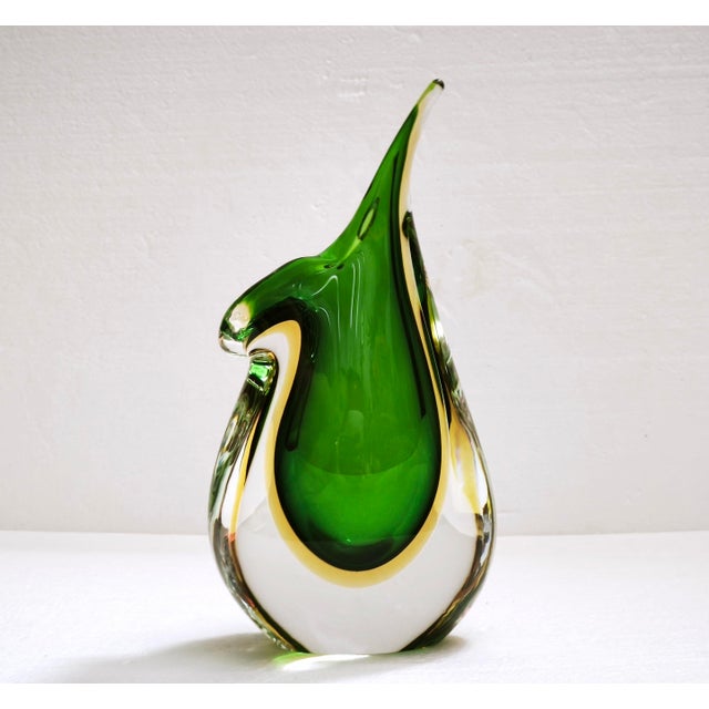 Large Murano Sommerso Teardrop Art Glass Vase from Cenedese, Italy, 1970s For Sale - Image 9 of 18