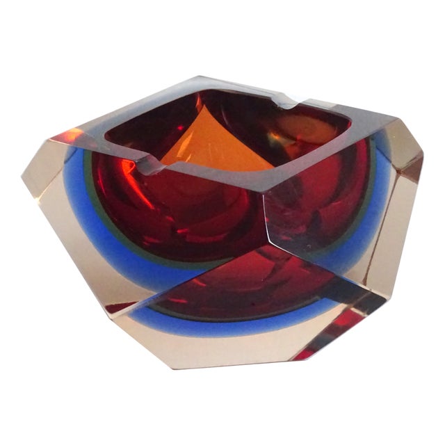 Vintage Murano Glass Bowl, 1960s For Sale