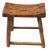Vintage Rustic Asian Hand-Hewn Elm Wood Saddle Seat Low Stool For Sale