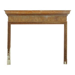 Antique Georgian Wooden Fireplace Mantel For Sale