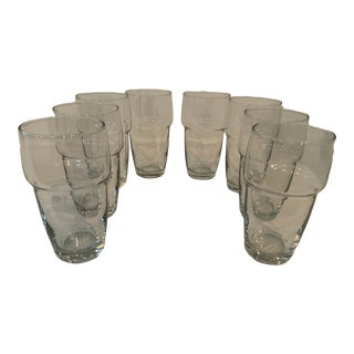 Vintage Glass Short Tumblers - Set of 8 For Sale