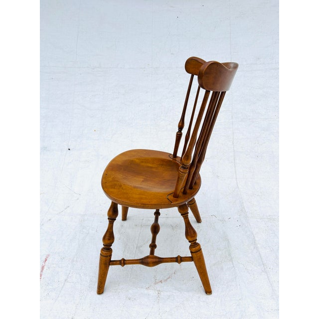 Ethan Allen Vintage Ethan Allen Spindle Back Maple Dining Chair For Sale - Image 4 of 7
