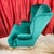 Scalamandre Wuthering Heights Emerald Green Velvet Upholstered Grandfather Chairs of Late 20th Century - 2 Available For Sale - Image 15 of 16