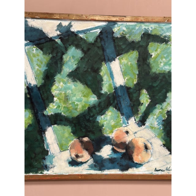 Sune Alehammar, Peaches on Chair, 1960s, Oil Painting on Canvas, Framed For Sale - Image 15 of 18