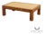 Mid Century Modern Wooden Block Carved Tile Parsons Coffee Table with Wicker Top For Sale