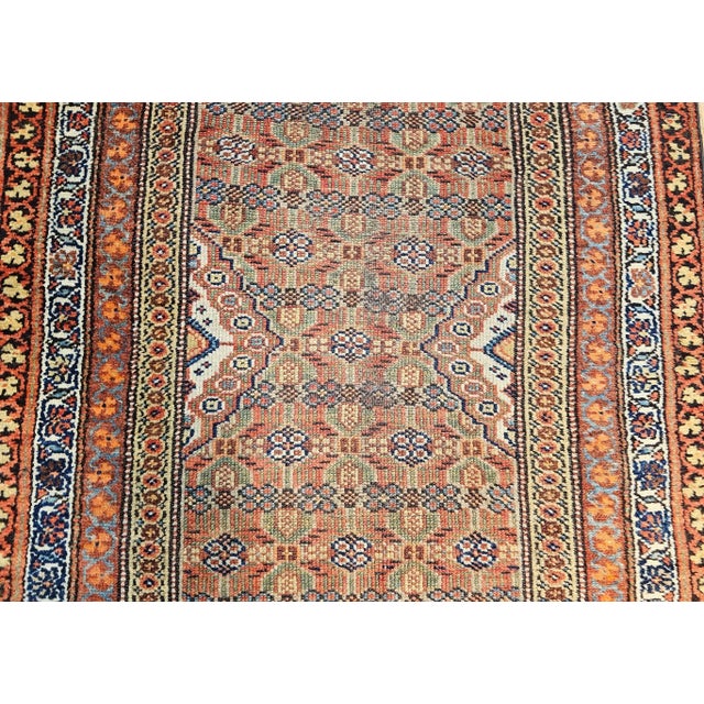 Antique Persian Serab Camelhair Runner, Geometric Pattern, Wool, 1890s For Sale - Image 11 of 12