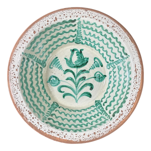 Large Spanish Fajalauza Ceramic Bowl from Lebrillo