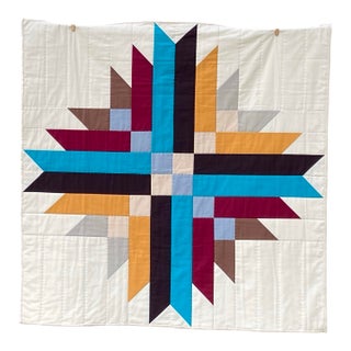Modern Quilt or Wall Hanging Southwestern Style Colors For Sale