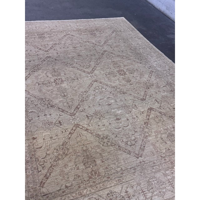 8ft 3in × 10ft 11in Gallery Ephesus Oushak Area Rug in Taupe Tones For Sale In San Francisco - Image 6 of 12