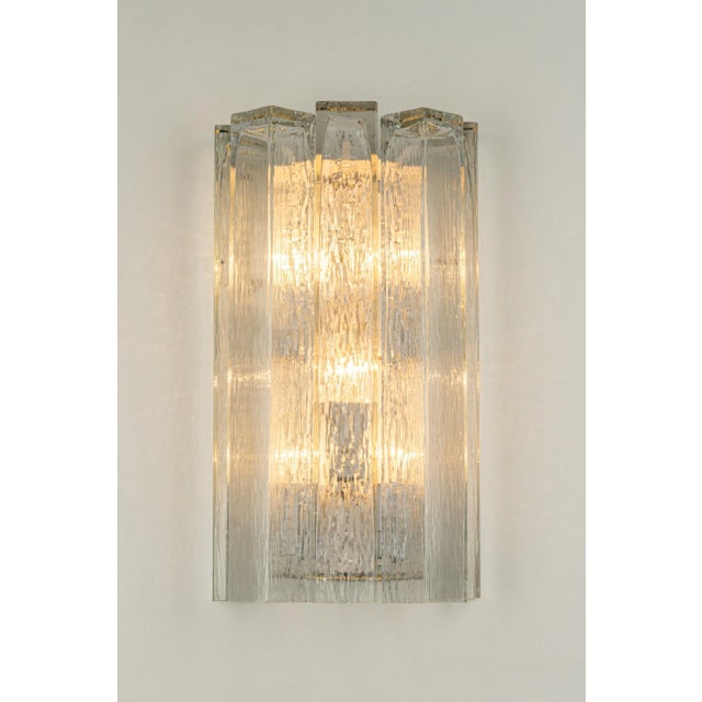 Metal Large Brass and Murano Glass Wall Sconces from Doria, Germany, 1960s, Set of 2 For Sale - Image 7 of 12