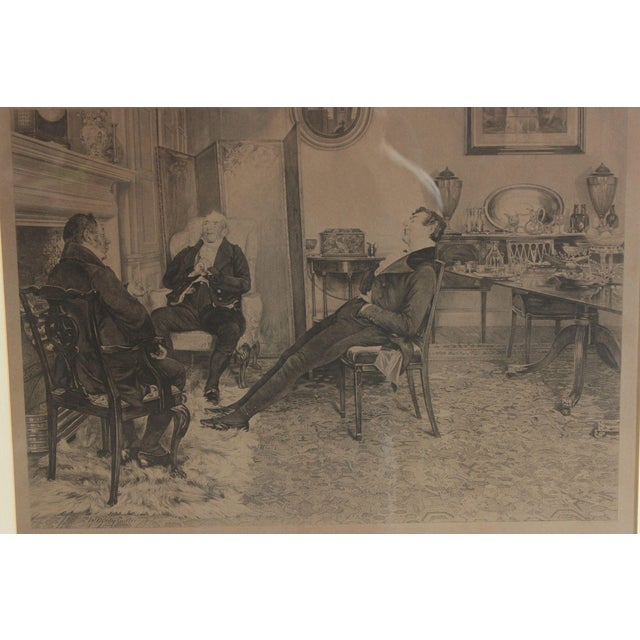 English Walter Dendy Sadler 'After Dining Rest Awhile' Framed Print For Sale - Image 3 of 12