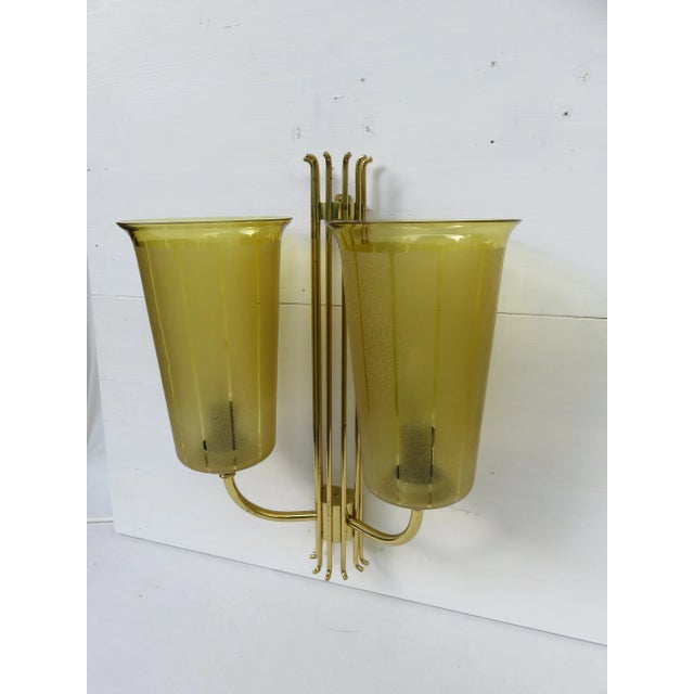 Large Brass Sconces, 1950s, Set of 2 For Sale - Image 6 of 18