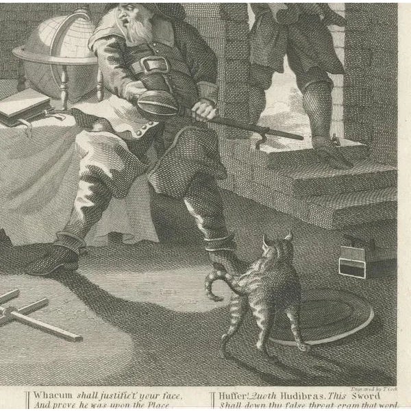 Paper Cook, Hudibras Confronts Sidrophel and Whacum, 1802, Paper For Sale - Image 7 of 8