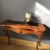 Wooden Console with Smoked Glass, 1950s For Sale - Image 9 of 11