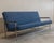 The "Liberty" sofa features a square stainless steel frame, which we have polished. It has two armrests made of Wenge...