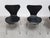 Arne Jacobsen Vintage Black Series 7 Chairs by Arne Jacobsen for Fritz Hansen, 1955, Set of 4 For Sale - Image 4 of 18