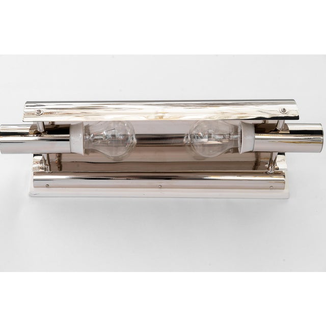 Silver Art Deco Nickel-Plated Wall Lamp, Vienna, Austria, 1920s For Sale - Image 8 of 18