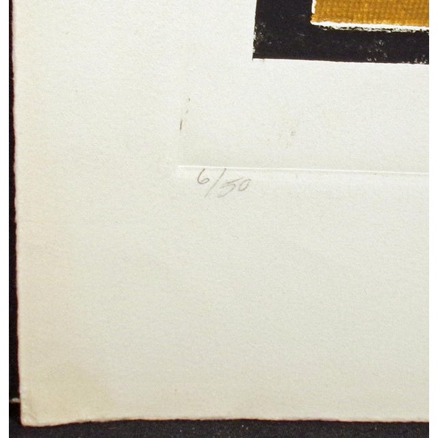 1980s 1980s Martha Slaymaker "Navajo" Signed Numbered Collagraph Southwestern Art For Sale - Image 5 of 6