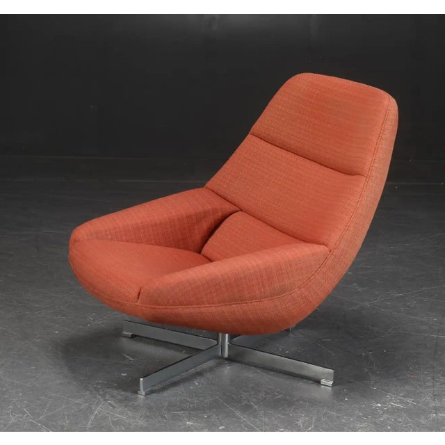 Mid-Century Modern Model Ml91 Swivel Lounge Chair by Illum Wikkelsø for Mikael Laursen, 1960s For Sale - Image 3 of 11