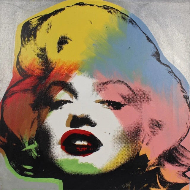 Title: Marilyn Monroe Silver By: Steve Kaufman. Date: 1990s. A limited edition screen-print on canvas with hand...