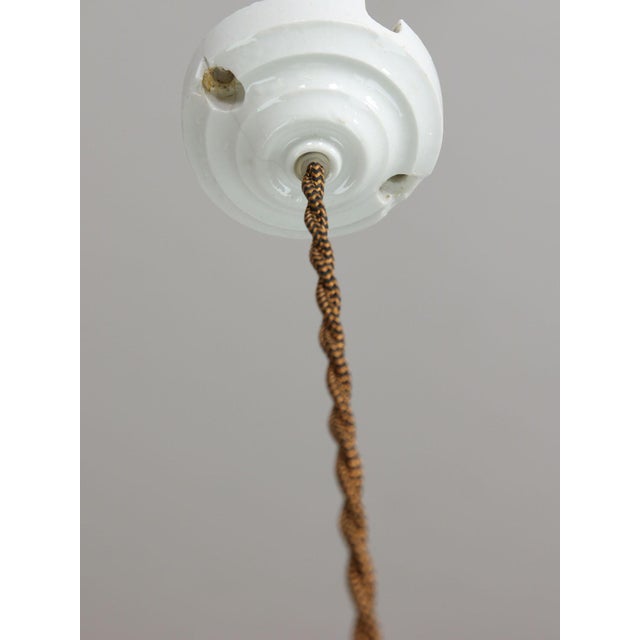 Mid-Century Italian Ceramic and Brass Pendant Lamp For Sale - Image 10 of 14