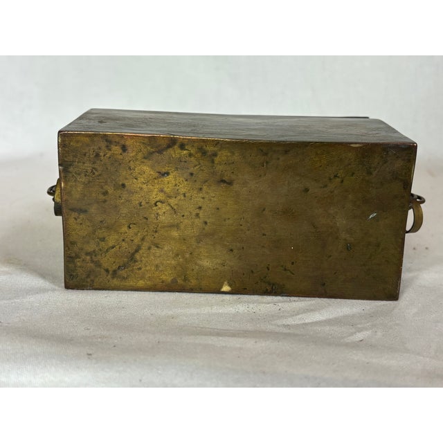 Brass 1990s Vintage Brass Table Casket For Sale - Image 8 of 10