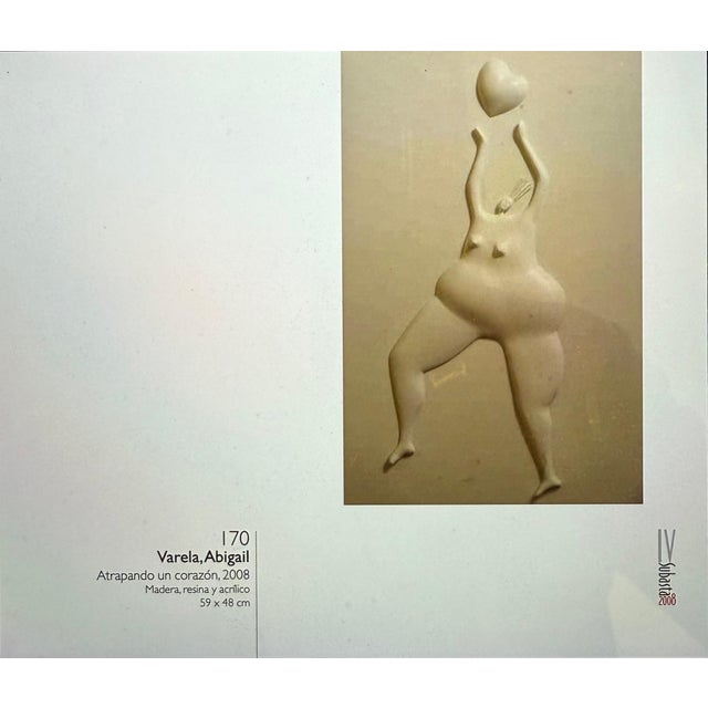 Postmodern Abigail Varela, Latin American Master Abigail Varela Sculpture Relief Plaque Woman with Heart, 2008 For Sale - Image 3 of 11