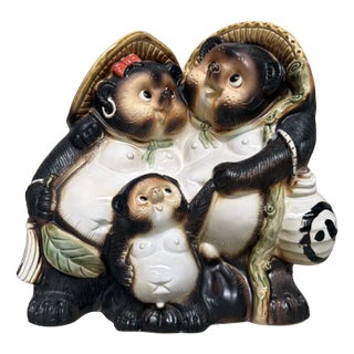 Japanese Tanuki Family Shigaraki, 1980s For Sale