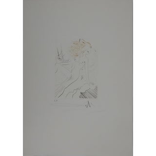Salvador Dali, Decameron: The Nude Bride of the King of Garbe, 1972, Original Signed Engraving For Sale