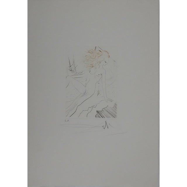 Salvador Dali, Decameron: The Nude Bride of the King of Garbe, 1972, Original Signed Engraving For Sale
