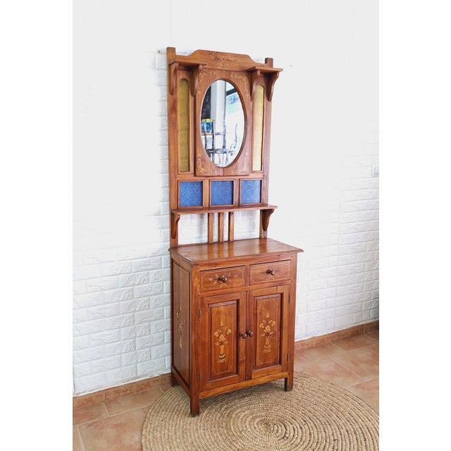 Modern Arts & Crafts Hall Stand in Teak For Sale - Image 3 of 18