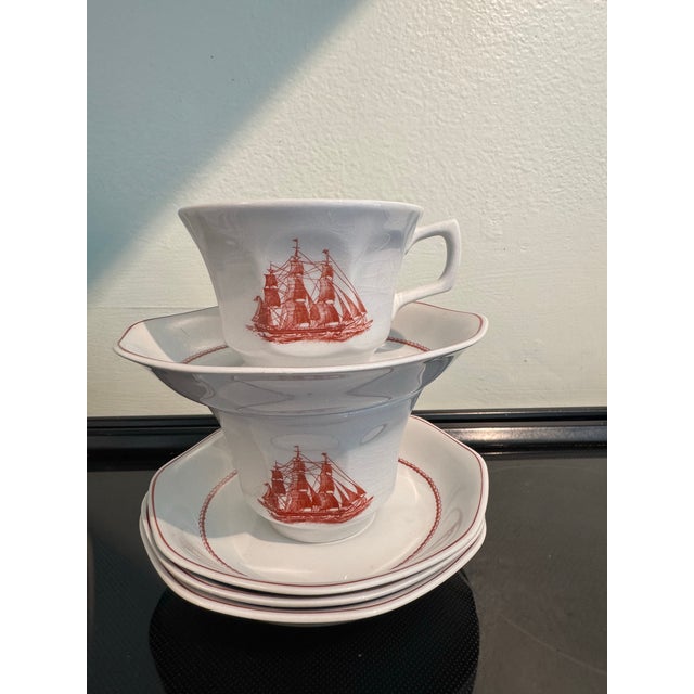 Late 20th Century Wedgwood Flying Cloud Ann McKim Georgetown Collection England - Set of 21 For Sale In Seattle - Image 6 of 12