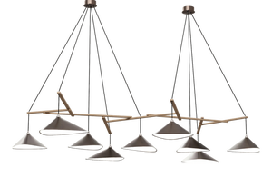 Emily Group of Nine Pendant Light in Dark Bronze Semi-Matte by Daniel Becker for Moss Objects