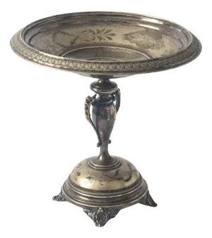 Antique Swedish Silver Plated Tazza from Gab