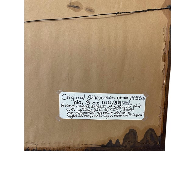 1950s Mid-Century Modern Nautical Silkscreen Print, Signed and Numbered, Circa 1950s - Edition 3/100 For Sale - Image 5 of 10