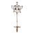 18th Century Style Wrought Iron Standing Candelabra With Bronze Bells For Sale