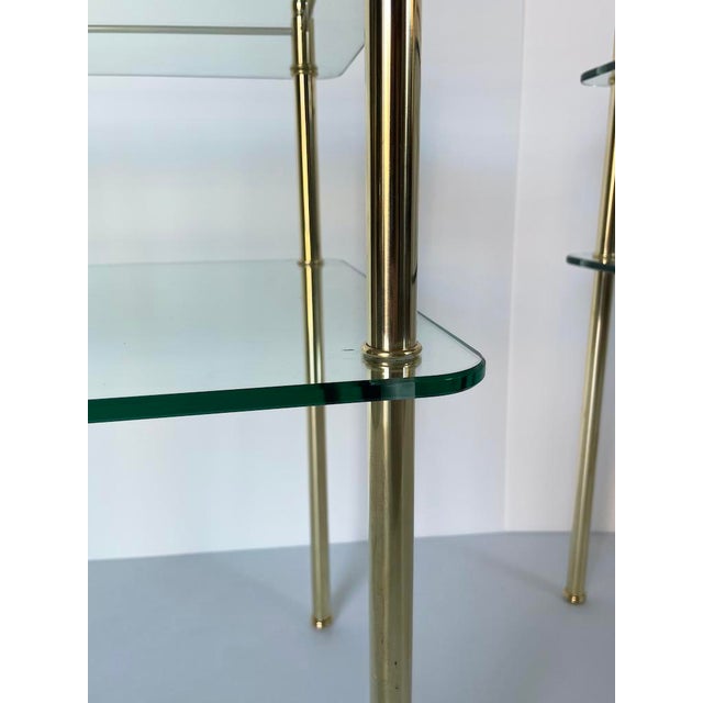 Vintage Side Table in Glass and Brass, 1970s For Sale - Image 8 of 12