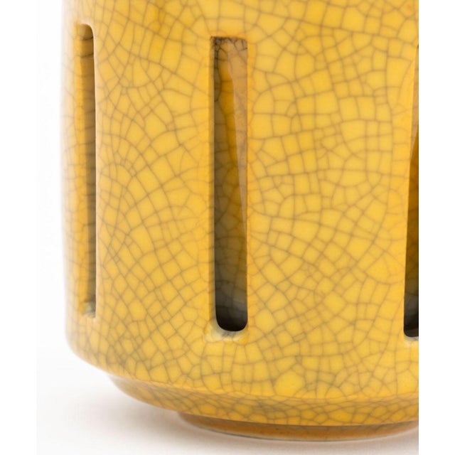Late 20th Century Modern Crackle Glazed Ceramic Cups, 6 For Sale - Image 5 of 7