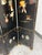 Wood Chinese Black Lacquer Four-Panel Folding Screen + Soapstone Inlay, Vintage For Sale - Image 7 of 12