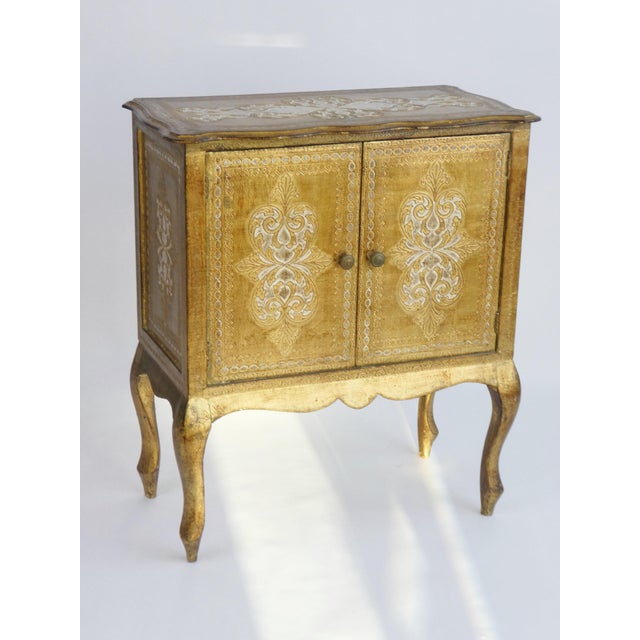 Mid-Century Modern Large Vintage Florentine Wooden Chest, 1950s For Sale - Image 3 of 12