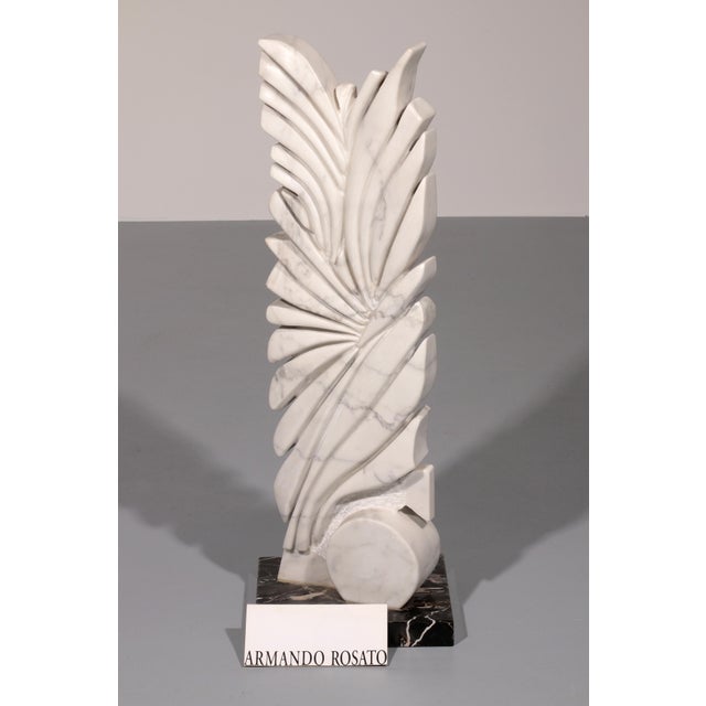 Armando Rosato, Abstract Sculpture, 1977, Carrara Marble For Sale - Image 9 of 14