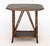 Chinoiserie Lacquered Bamboo Two-Tier Side Table, the black lacquer top with painted floral design, the bamboo frame with...