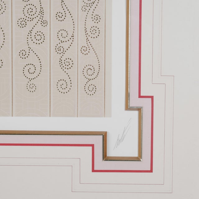 White 1987 Erte "Loge De Theater" Serigraph Hand Signed & Numbered Limited Edition 170/300 Framed & Matted For Sale - Image 8 of 9