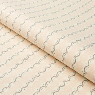 SAMPLE - Schumacher x Neisha Crosland Centipede Stripe Fabric In Angel Pink For Sale