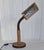 Vintage Adjustable Desk Lamp with Pine and Brown Metal Frame, 1970s For Sale - Image 6 of 7
