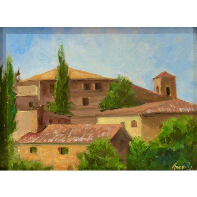 This artwork titled "Tuscan Roof" 2009, is an oil painting on panel by American artist Annamarie (Anna) Nelson. It is...