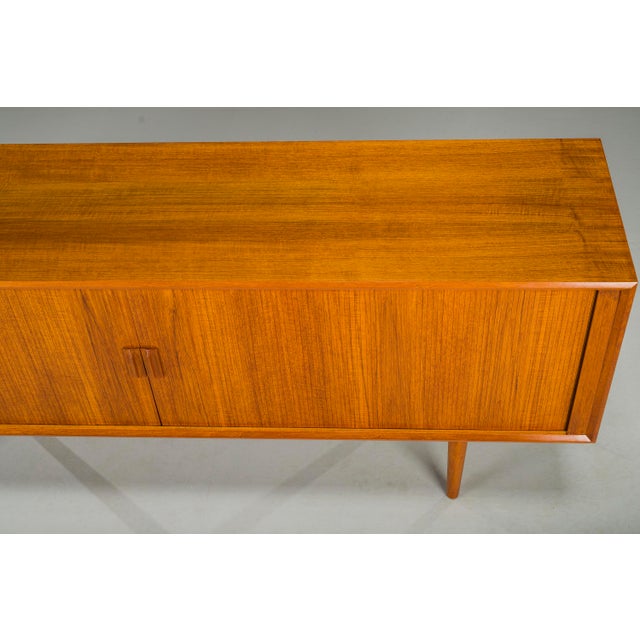 Mid-Century Modern Teak Sideboard attributed to Svend Aage Larsen for Faarup Furniture Factory, Denmark, 1960s For Sale - Image 3 of 17